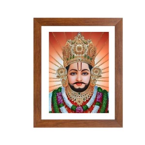 Colored Photo of Khatu Shyam Baba | Divine Shyam Baba Wall Art | Spiritual Decor for Home & Temple | Ideal for puja room