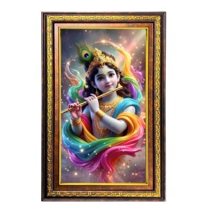 Lord Krishna Digital Golden Balck Color Photo Frame | Hindu Religious Wall Decor | 18x24 Inches - Inspirational Wall Art For Office, Home Decor - Ideal Spiritual Gift (F16468) Lord Krishna Digital Golden Balck Color Photo Frame | Hindu Religious Wall Decor | 18x24 Inches - Inspirational Wall Art For Office, Home Decor - Ideal Spiritual Gift (F16468)