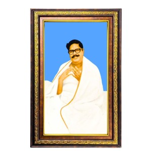 Sri Sri Baroda Digital Golden Balck Color Photo Frame | Hindu Religious Wall Decor | 14x20 Inches - Inspirational Wall Art For Office, Home Decor - Ideal Spiritual Gift (F16669)