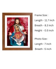 Jesus and Mother Mary Colored Photo | Religious Wall Art for Christian Home Decor | Sacred Catholic Prints for Living Room, Bedroom, or Church