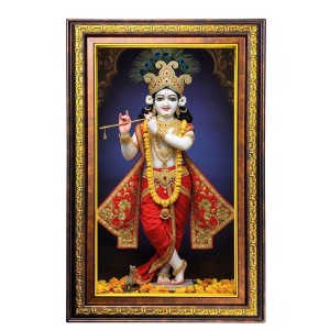 Lord Krishna Digital Golden Balck Color Photo Frame | Hindu Religious Wall Decor | 18x24 Inches - Inspirational Wall Art For Office, Home Decor - Ideal Spiritual Gift (F16520) Lord Krishna Digital Golden Balck Color Photo Frame | Hindu Religious Wall Decor | 18x24 Inches - Inspirational Wall Art For Office, Home Decor - Ideal Spiritual Gift (F16520)