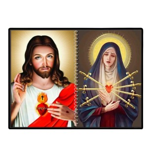 Jesus Christ-Our Lady Of Sorrows Laminated Photo - 7x9 Inches, Divine Blessings For Home & Office And Temple Decoration (F16339) Jesus Christ-Our Lady Of Sorrows Laminated Photo - 7x9 Inches, Divine Blessings For Home & Office And Temple Decoration (F16339)