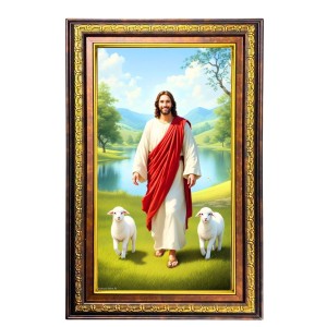 Lord Jesus Digital Golden Balck Color Photo Frame | Hindu Religious Wall Decor | 12x18 Inches - Inspirational Wall Art For Office, Home Decor - Ideal Spiritual Gift (F16732) Lord Jesus Digital Golden Balck Color Photo Frame | Hindu Religious Wall Decor | 12x18 Inches - Inspirational Wall Art For Office, Home Decor - Ideal Spiritual Gift (F16732)