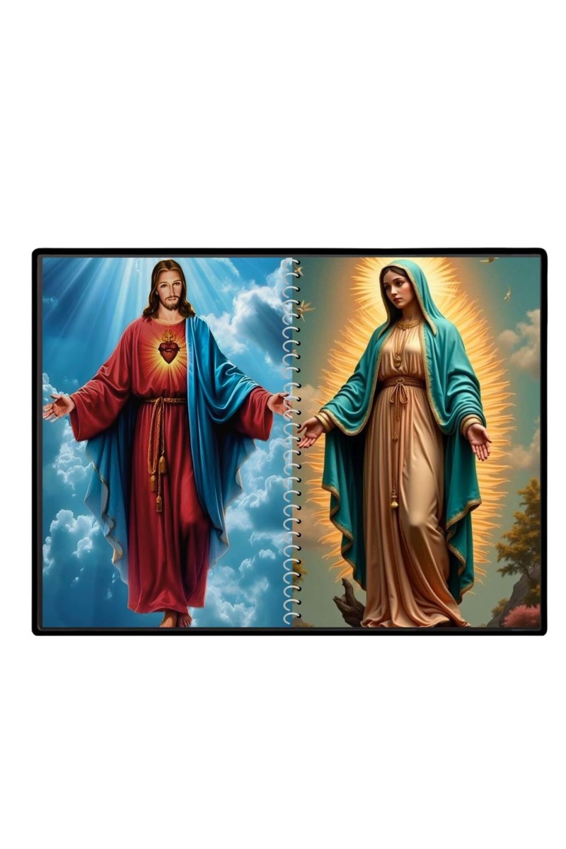 Esus Christ - Blessed Virgin Mary Laminated Photo - 9x11 Inches, Divine Blessings For Home & Office And Temple Decoration (F16428)