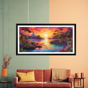 Nature Landscape Floating Frame Scenery Digital Print - (I5608) - 18x36 inch Modern Nature Wall Art for Living Room, Bedroom, Office, Hotels, Drawing Room Nature Landscape Floating Frame Scenery Digital Print - (I5608) - 18x36 inch Modern Nature Wall Art for Living Room, Bedroom, Office, Hotels, Drawing Room
