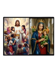 Jesus Christ-Our Lady Of Perpetual Help Laminated Photo - 7x9 Inches, Divine Blessings For Home & Office And Temple Decoration (F16368)