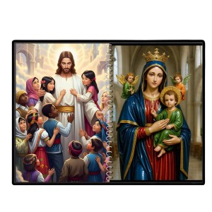 Jesus Christ-Our Lady Of Perpetual Help Laminated Photo - 7x9 Inches, Divine Blessings For Home & Office And Temple Decoration (F16368) Jesus Christ-Our Lady Of Perpetual Help Laminated Photo - 7x9 Inches, Divine Blessings For Home & Office And Temple Decoration (F16368)