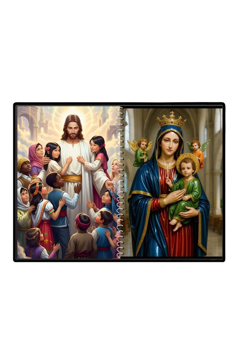 Jesus Christ-Our Lady Of Perpetual Help Laminated Photo - 7x9 Inches, Divine Blessings For Home & Office And Temple Decoration (F16368)