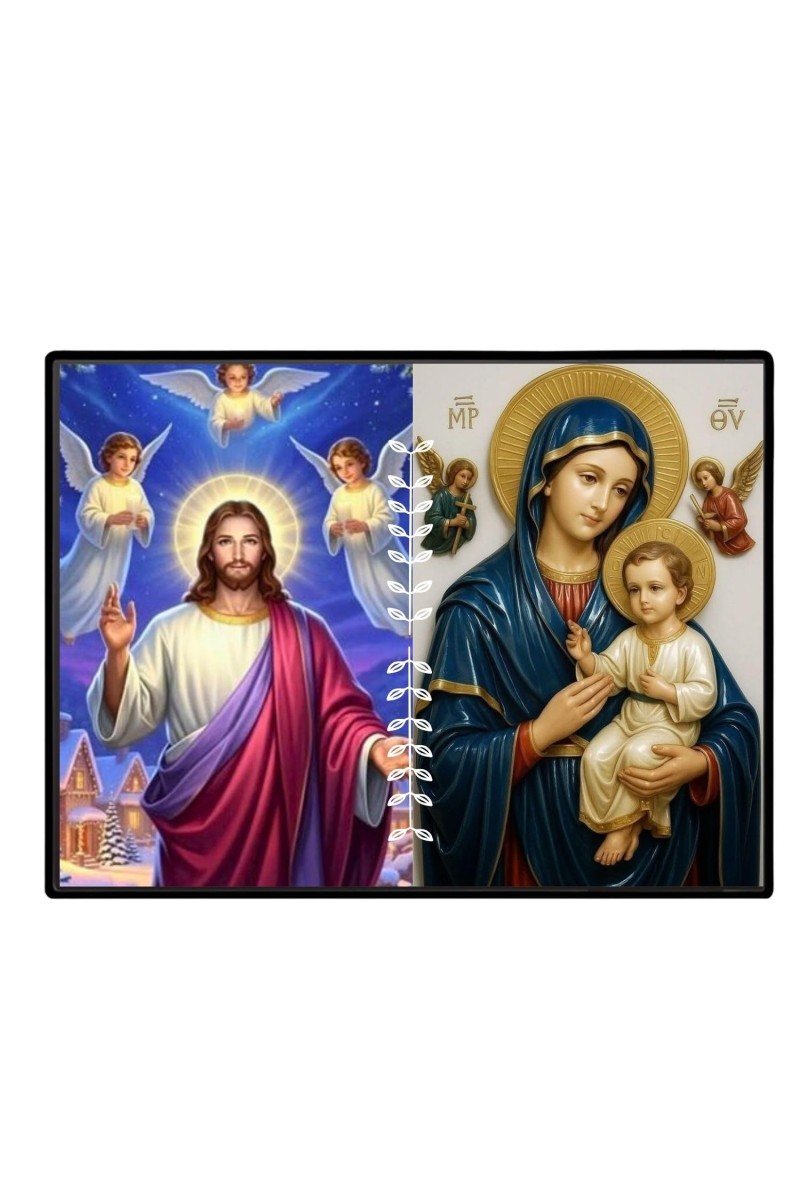 Jesus Lady Of Velankanni Laminated Photo - 7x9 Inches, Divine Blessings For Home & Office And Temple Decoration (F16212)