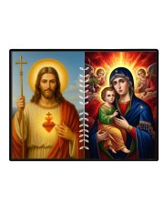 Jesus Lady Of Velankanni Laminated Photo - 7x9 Inches, Divine Blessings For Home & Office And Temple Decoration (F16207)