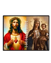 Jesus Lady Of FatimaLaminated Photo - 9x11 Inches, Divine Blessings For Home & Office And Temple Decoration (F16230)
