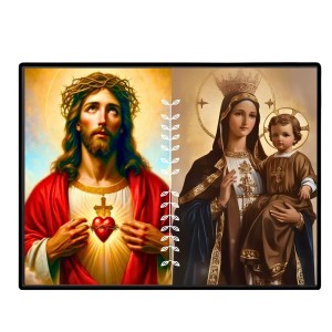 Jesus Lady Of FatimaLaminated Photo - 9x11 Inches, Divine Blessings For Home & Office And Temple Decoration (F16230)