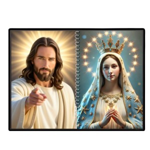 Esus Christ-Blessed Virgin Mary Laminated Photo - 7x9 Inches, Divine Blessings For Home & Office And Temple Decoration (F16434) Esus Christ-Blessed Virgin Mary Laminated Photo - 7x9 Inches, Divine Blessings For Home & Office And Temple Decoration (F16434)