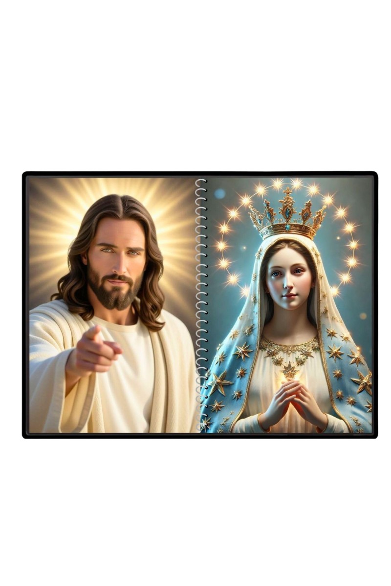 Esus Christ - Blessed Virgin Mary Laminated Photo - 7x9 Inches, Divine Blessings For Home & Office And Temple Decoration (F16434)