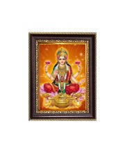 Maa Lakshmi Digital Print Photo 10.7x12.7 inches - Vibrant Religious Wall Art for Home or Office Decor.