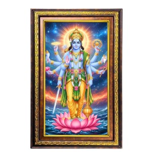 Lord Vishnu Digital Golden Balck Color Photo Frame | Hindu Religious Wall Decor | 14x20 Inches - Inspirational Wall Art For Office, Home Decor - Ideal Spiritual Gift (F16869) Lord Vishnu Digital Golden Balck Color Photo Frame | Hindu Religious Wall Decor | 14x20 Inches - Inspirational Wall Art For Office, Home Decor - Ideal Spiritual Gift (F16869)