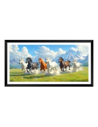 Nature Landscape Floating Frame Scenery Digital Print - (I5917) - 18x36 inch Modern Nature Wall Art for Living Room, Bedroom, Office, Hotels, Drawing Room