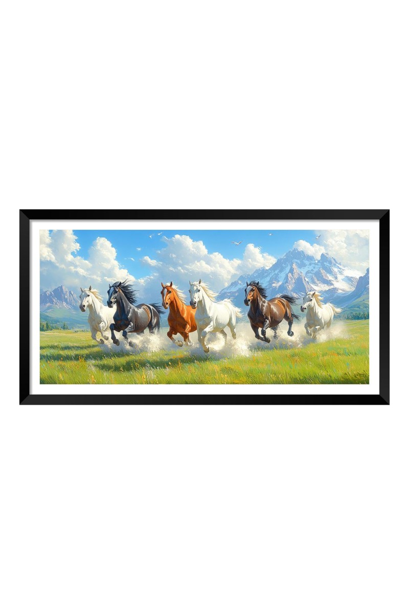 Nature Landscape Floating Frame Scenery Digital Print - (I5917) - 18x36 inch Modern Nature Wall Art for Living Room, Bedroom, Office, Hotels, Drawing Room