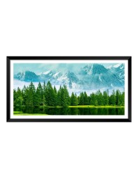 Nature Landscape Floating Frame Scenery Digital Print - (I5908) - 24x48 inch Modern Nature Wall Art for Living Room, Bedroom, Office, Hotels, Drawing Room