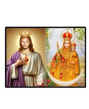 Jesus Christ-Our Lady Of Good Health Laminated Photo - 7x9 Inches, Divine Blessings For Home & Office And Temple Decoration (F16358)