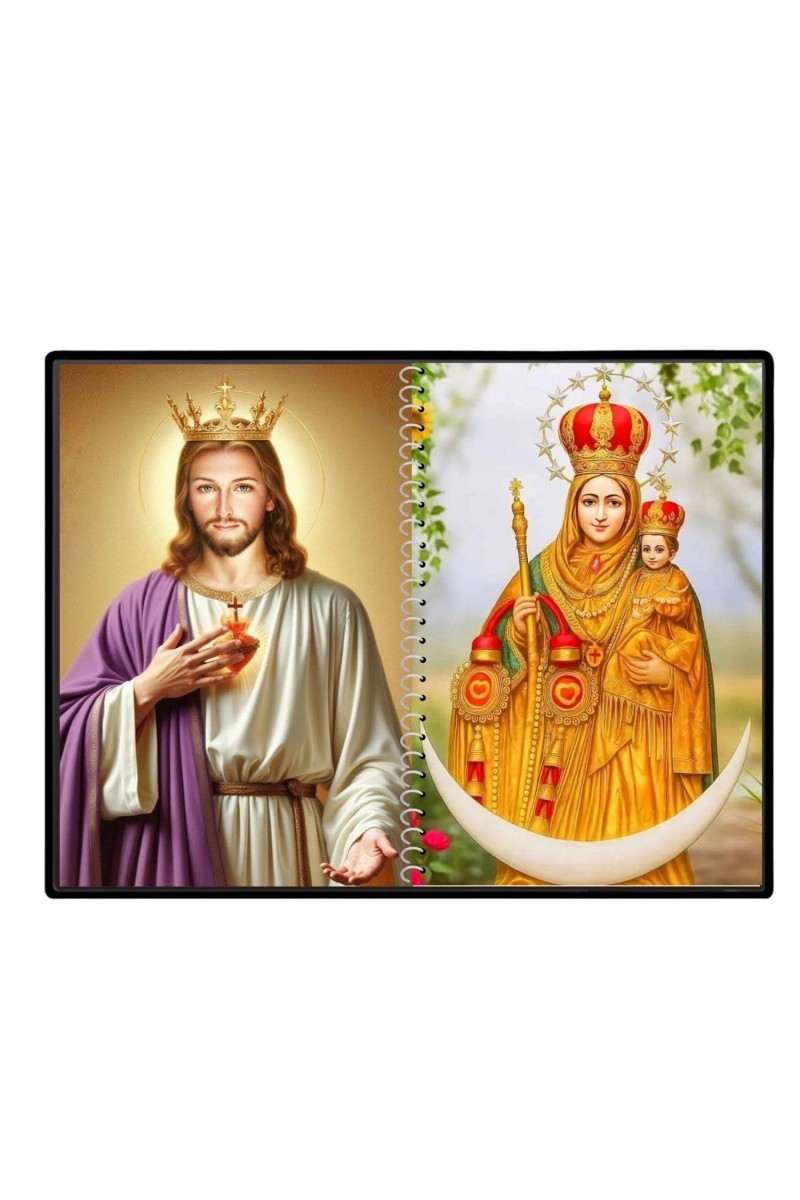 Jesus Christ-Our Lady Of Good Health Laminated Photo - 7x9 Inches, Divine Blessings For Home & Office And Temple Decoration (F16358)