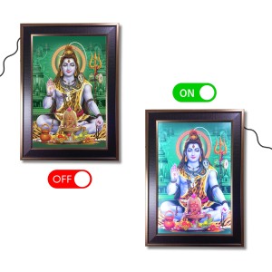 HiTechMart Lord Shiva with Shivling LED Photo Frame – Divine Wall Decor with Light, Hindu Religious God Picture for Home Temple, Pooja Room, or Gift – 12x18 Inch HiTechMart Lord Shiva with Shivling LED Photo Frame – Divine Wall Decor with Light, Hindu Religious God Picture for Home Temple, Pooja Room, or Gift – 12x18 Inch