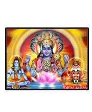 Lord Vishnu Laminated Photo - 5x7 Inches, Divine Blessings For Home & Office And Temple Decoration (F16119)
