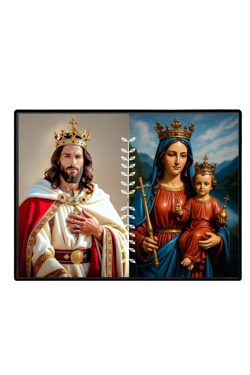 Jesus Lady Of Velankanni Laminated Photo - 7x9 Inches, Divine Blessings For Home & Office And Temple Decoration (F16201)