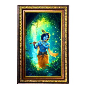 Lord Krishna Digital Golden Balck Color Photo Frame | Hindu Religious Wall Decor | 18x24 Inches - Inspirational Wall Art For Office, Home Decor - Ideal Spiritual Gift (F16687) Lord Krishna Digital Golden Balck Color Photo Frame | Hindu Religious Wall Decor | 18x24 Inches - Inspirational Wall Art For Office, Home Decor - Ideal Spiritual Gift (F16687)