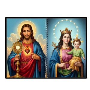 Jesus Christ-Mother Mary Laminated Photo - 7x9 Inches, Divine Blessings For Home & Office And Temple Decoration (F16415) Jesus Christ-Mother Mary Laminated Photo - 7x9 Inches, Divine Blessings For Home & Office And Temple Decoration (F16415)