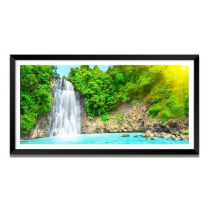 Nature Landscape Floating Frame Scenery Digital Print - (I5823) - 18x36 inch Modern Nature Wall Art for Living Room, Bedroom, Office, Hotels, Drawing Room