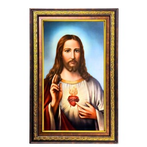 Lord Jesus Digital Golden Balck Color Photo Frame | Hindu Religious Wall Decor | 16x22 Inches - Inspirational Wall Art For Office, Home Decor - Ideal Spiritual Gift (F16833) Lord Jesus Digital Golden Balck Color Photo Frame | Hindu Religious Wall Decor | 16x22 Inches - Inspirational Wall Art For Office, Home Decor - Ideal Spiritual Gift (F16833)