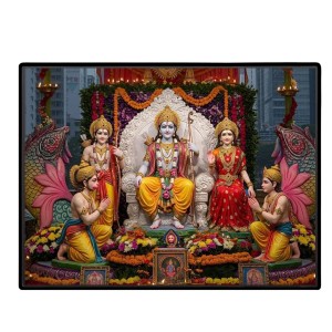 Lord RamSiya Laminated Photo - 9x11 Inches, Divine Blessings For Home & Office And Temple Decoration (F16080) Lord RamSiya Laminated Photo - 9x11 Inches, Divine Blessings For Home & Office And Temple Decoration (F16080)