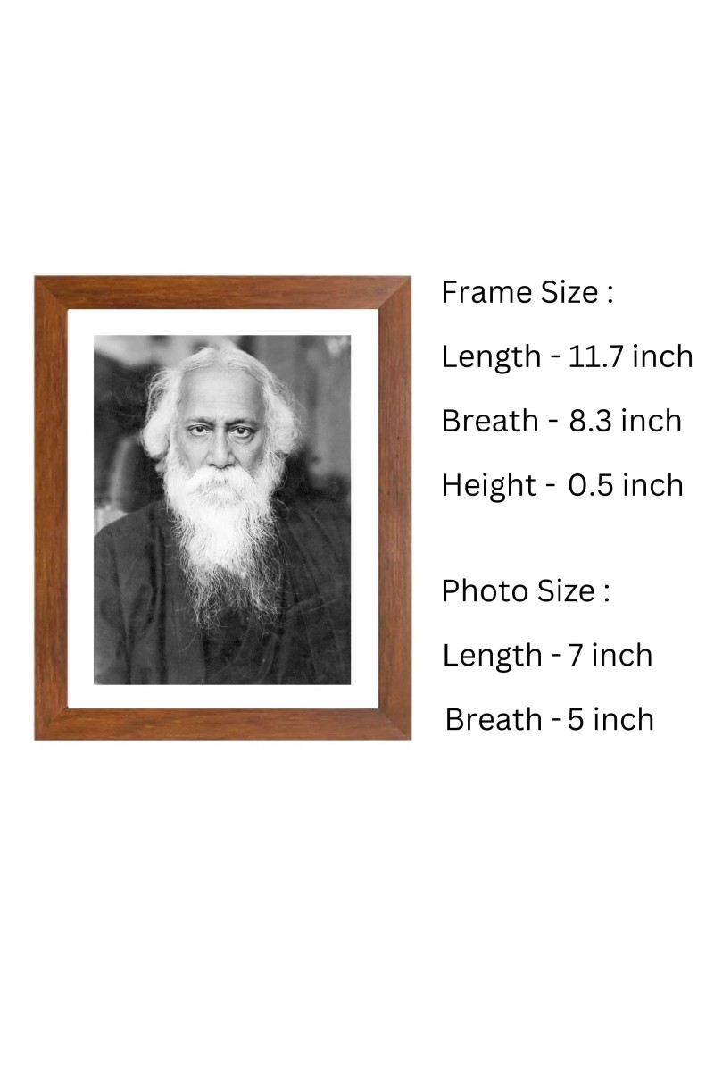 Kabiguru Rabindranath Tagore Black Photo |Classic Wall Art | for Home or OfficeDecoration