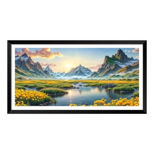 Nature Landscape Floating Frame Scenery Digital Print - (I5932) - 24x48 inch Modern Nature Wall Art for Living Room, Bedroom, Office, Hotels, Drawing Room Nature Landscape Floating Frame Scenery Digital Print - (I5932) - 24x48 inch Modern Nature Wall Art for Living Room, Bedroom, Office, Hotels, Drawing Room