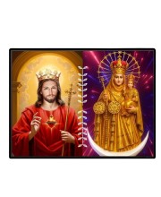 Jesus Lady Of Velankanni Laminated Photo - 7x9 Inches, Divine Blessings For Home & Office And Temple Decoration (F16204)