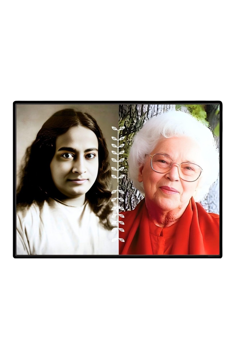 Paramahansa YoganandaSri Daya Mata Laminated Photo - 7x9 Inches, Divine Blessings For Home & Office And Temple Decoration (F16170)