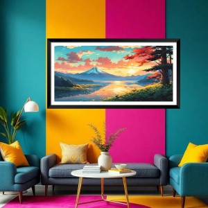 Nature Landscape Floating Frame Scenery Digital Print - (I5767) - 18x36 inch Modern Nature Wall Art for Living Room, Bedroom, Office, Hotels, Drawing Room Nature Landscape Floating Frame Scenery Digital Print - (I5767) - 18x36 inch Modern Nature Wall Art for Living Room, Bedroom, Office, Hotels, Drawing Room
