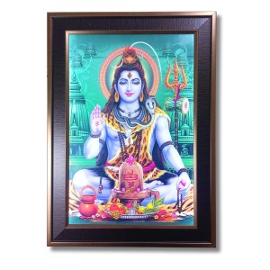 Combo of Lord Shiva with Shivling LED Photo Frame 12x18 Inch | Includes 2 Tilak Stamps, 200 ML Ganga Jal & 3-Inch Lord Shiva Shivalingam Murti Combo of Lord Shiva with Shivling LED Photo Frame 12x18 Inch | Includes 2 Tilak Stamps, 200 ML Ganga Jal & 3-Inch Lord Shiva Shivalingam Murti