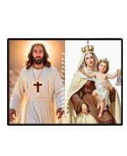 Jesus Lady Of FatimaLaminated Photo - 9x11 Inches, Divine Blessings For Home & Office And Temple Decoration (F16229)