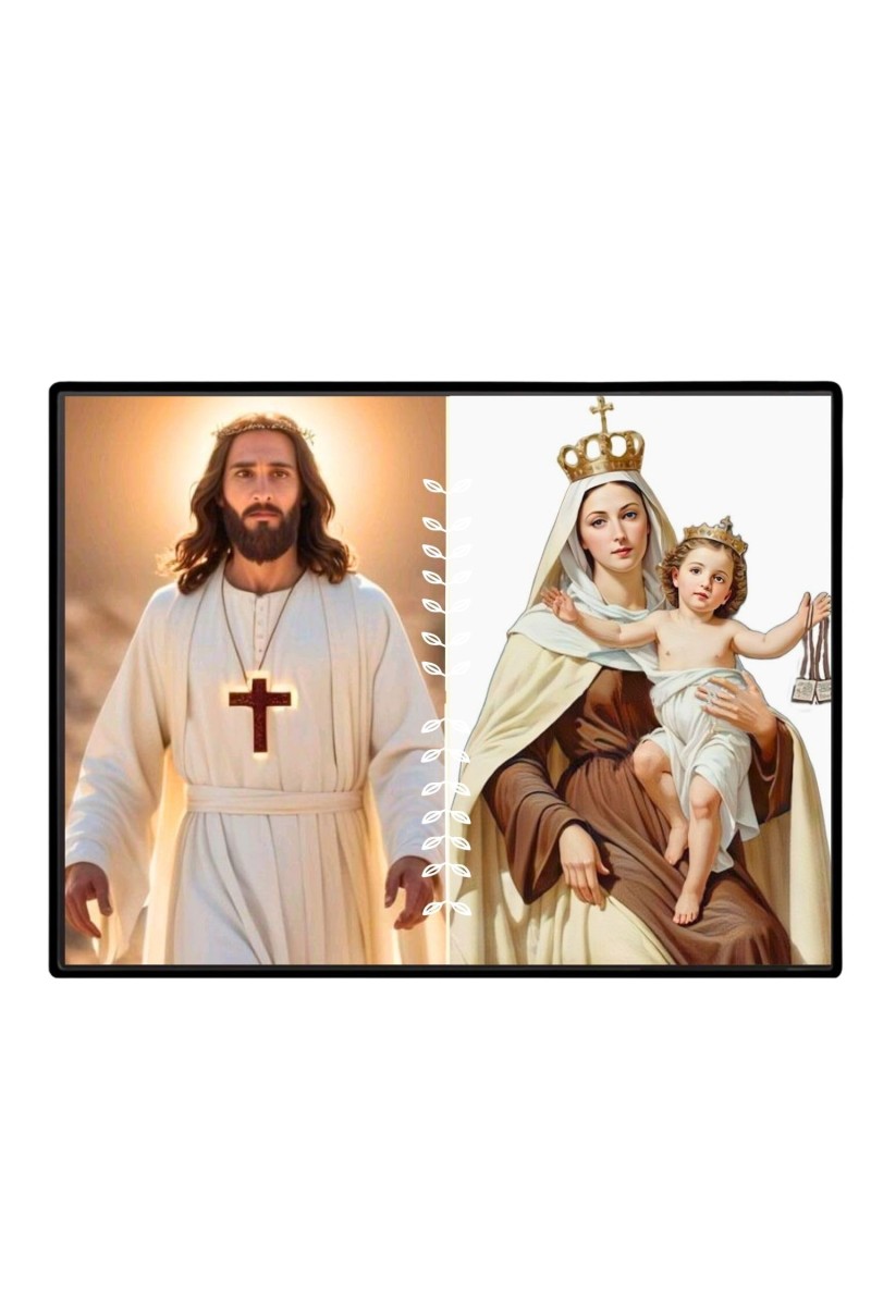 Jesus Lady Of FatimaLaminated Photo - 9x11 Inches, Divine Blessings For Home & Office And Temple Decoration (F16229)
