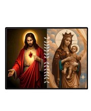 Jesus Lady Of FatimaLaminated Photo - 9x11 Inches, Divine Blessings For Home & Office And Temple Decoration (F16227)