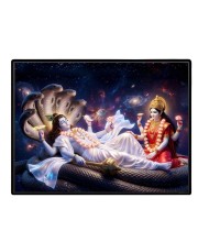 Lord Vishnu Laminated Photo - 5x7 Inches, Divine Blessings For Home & Office And Temple Decoration (F16095)