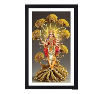 Goddess Maa Vaishna Devi Colored Photo Frame | Divine Wall Art | Ideal for Home or puja room | Devotional wall art Goddess Maa Vaishna Devi Colored Photo Frame | Divine Wall Art | Ideal for Home or puja room | Devotional wall art
