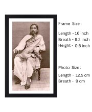 Rishi Aurobindo Sitting Black Photograph | Classic Spiritual Wall Art