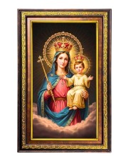 Lord Jesus Digital Golden Balck Color Photo Frame | Hindu Religious Wall Decor | 14x20 Inches - Inspirational Wall Art For Office, Home Decor - Ideal Spiritual Gift (F16768)