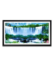 Nature Landscape Floating Frame Scenery Digital Print - (I5715) - 12x24 inch Modern Nature Wall Art for Living Room, Bedroom, Office, Hotels, Drawing Room