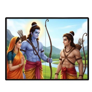Lord RamSiya Laminated Photo - 7x9 Inches, Divine Blessings For Home & Office And Temple Decoration (F16099) Lord RamSiya Laminated Photo - 7x9 Inches, Divine Blessings For Home & Office And Temple Decoration (F16099)
