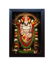 Hitech Tirupati Balaji - Lord Venkateswara Religious photo frame for Wall, Temple, Outdoor Spaces Home Decor, gifts (Pvc Frame and Front - Glass, 8 x 6 inch)