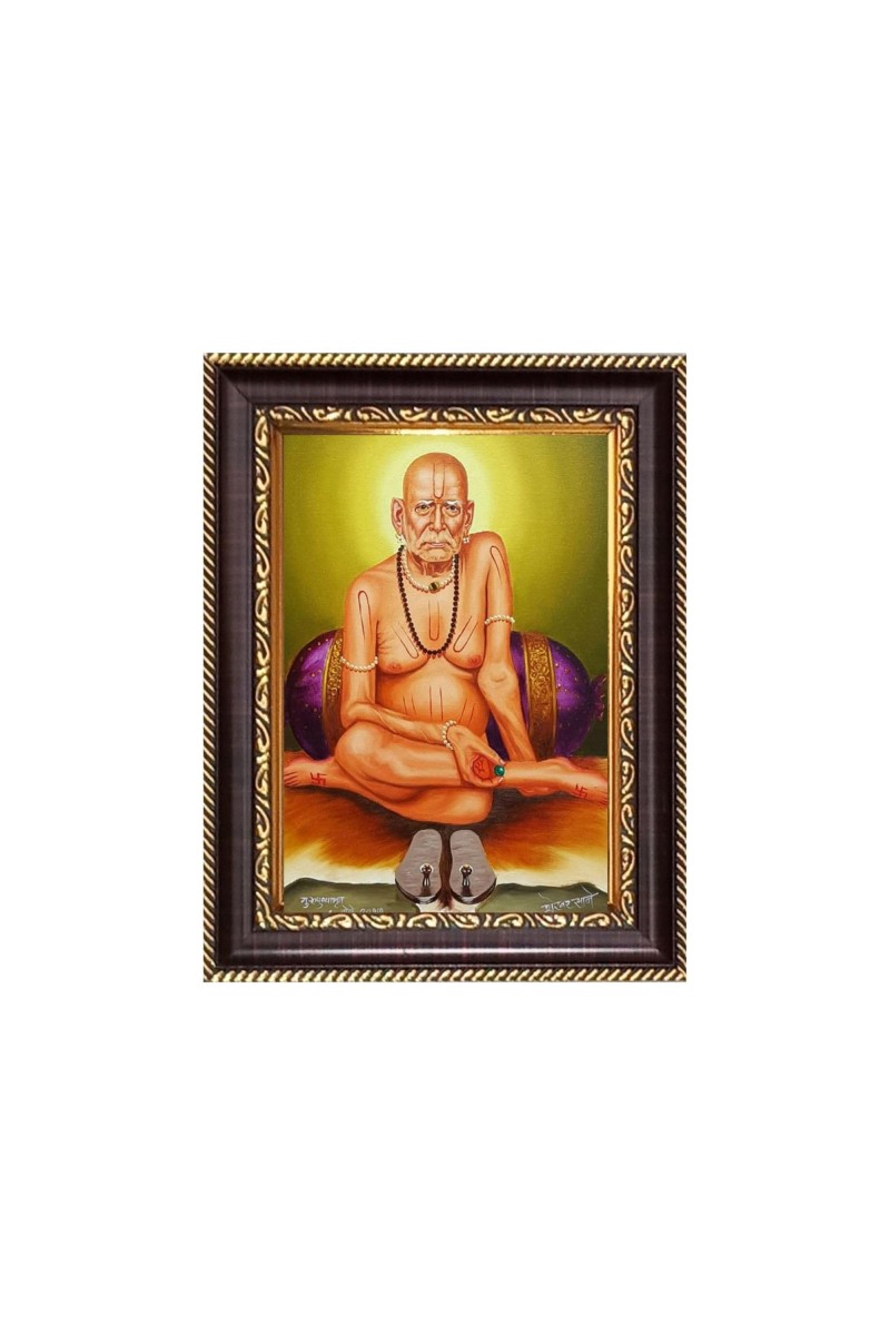Shri Swami Samarth Digital Print Photo 8.7x10.7 inches - Vibrant Religious Wall Art for Home or Office Decor.